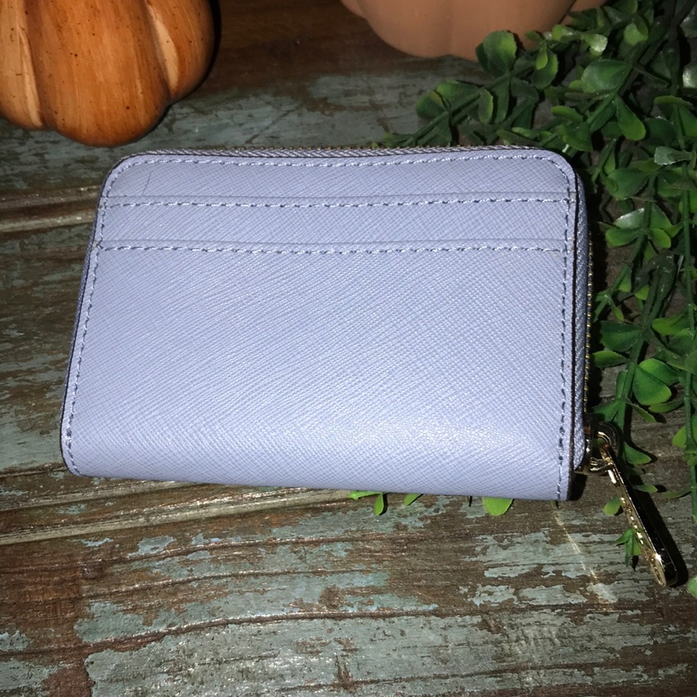 Michael Kors Small Zip Wallet in Light Blue with Gold Hardware - Picture 3 of 7